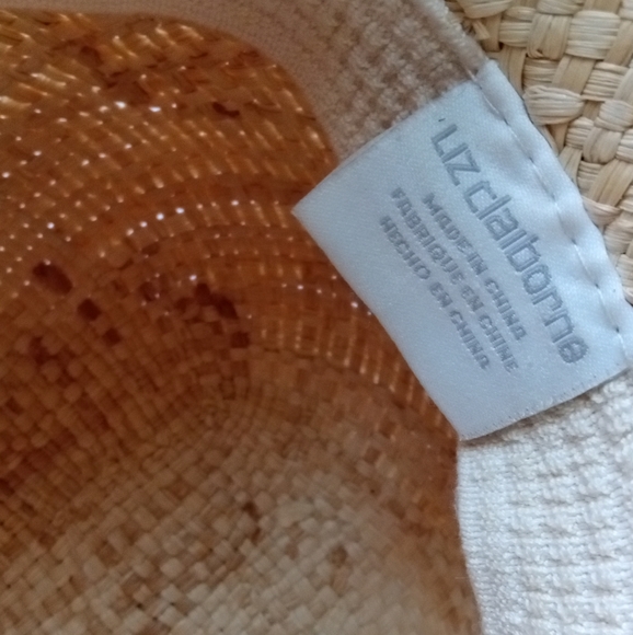 Liz Claiborne Summer Straw Hat w/ Beads- Vintage